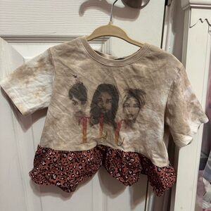 Toddler TLC concert ruffled top